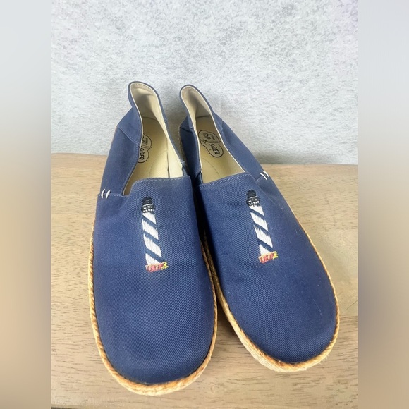 Sperry Ladies 7.5‎ Lighthouse Navy Blue Top Sider Slip On Shoe - Picture 1 of 6